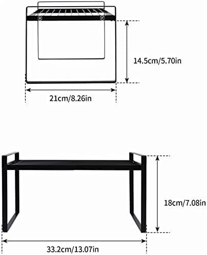 Решетка за бања DVTEL, повеќе-катна решетка за складирање во кујна, кат-кат од јаглероден челик под завршна решетка, решетка за складирање на