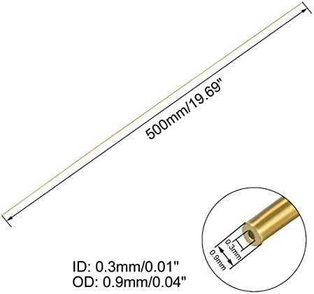 уксел 0,3 мм х 0,9 мм х 500мм Месинг Цевка Цевка Тркалезна Шипка