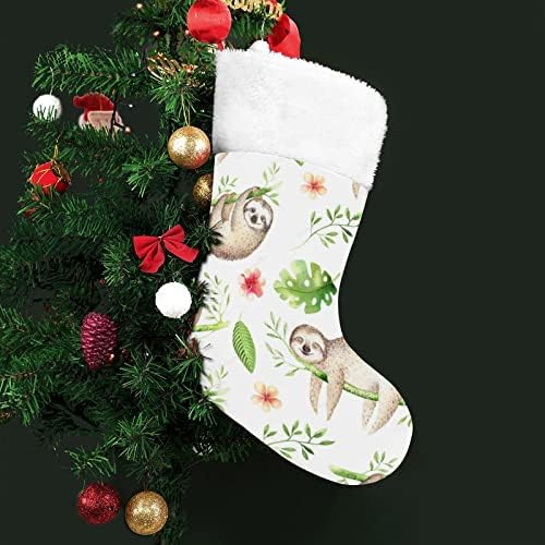 Цртано мрзливо дрво Божиќно виси чорапи за порибување за Божиќно дрво за одмор дома