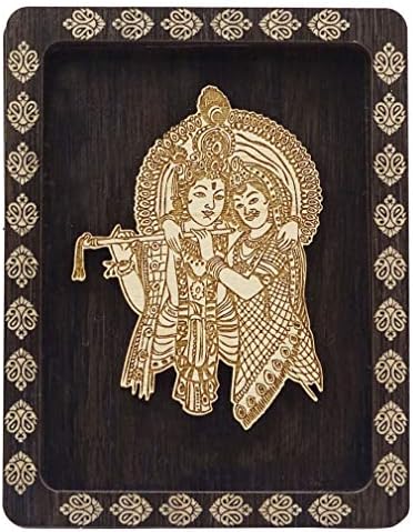 IndianBeautifulart Lord Laddu Bal gopal Две еднострана лента дрвена рамка со табла за табла за таблички