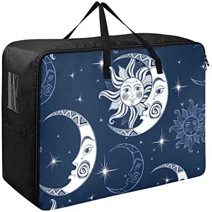 Н/ А Торба За Складирање Со Голем Капацитет-Сонце Месечина Јорган Облека Организатор Декорација Багаж Патент Подвижна Торба