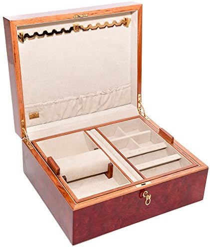 Бело Колезиони - Преку Машка / Женска Кутија За Луксузен Накит Од Дрво Манзони. Произведено Во Италија