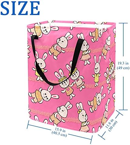 Забавен Цртан Филм Зајаци Кошница За Перење Голема Крпа Организаторска Торба Кошница Преклоплива Пречка за Перење Со Рачки