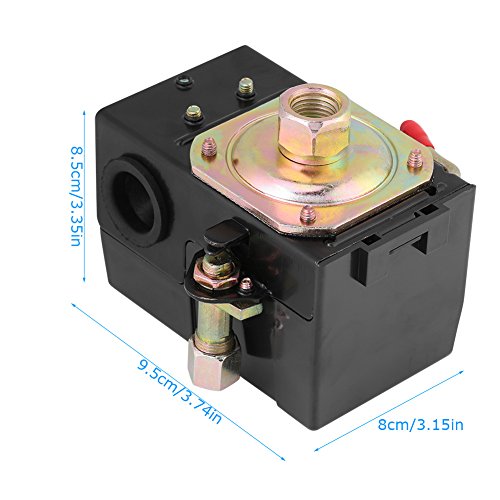 Прекинувач за притисок на компресорот на воздухот 240V прекинувач за притисок на воздухот со единечна порта 135 ~ 175 psi пластика 26
