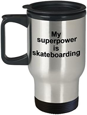 Мојата суперсила е кригла за скејтбординг - подарок за пријателски кукажи - уникатен кригларска кригла сега присутна