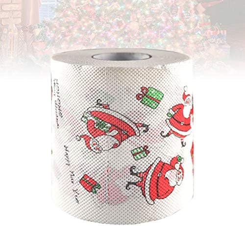 Декорација на Дедо Мраз, креативна тоалетна хартија ролна Божиќ, Дедо Мраз, печатење ролна, обоена печатена Божиќна бања, забава за забава