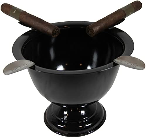 У.лична релаксирана зона цигара од пепел изработена во железо метал висока длабока чинија кутија со притисок на ветер отпорен на ветер со 4 миризба