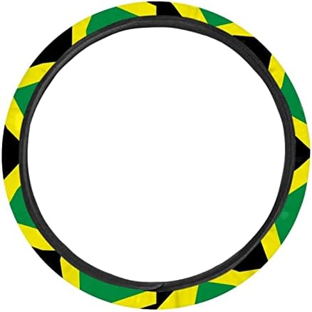 Suhoaziia Јамајка знаме на воланот Покрив Универзален 15 инчи, Абсорбента на пот-абсорбента против сила автомобилски волани за заштита на воланот