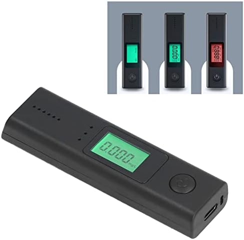 Преносен детектор за алкохол, USB мерач на воздухот силна антиинтерференција во ЛЦД -екран за професионална употреба за контрола на сообраќајот