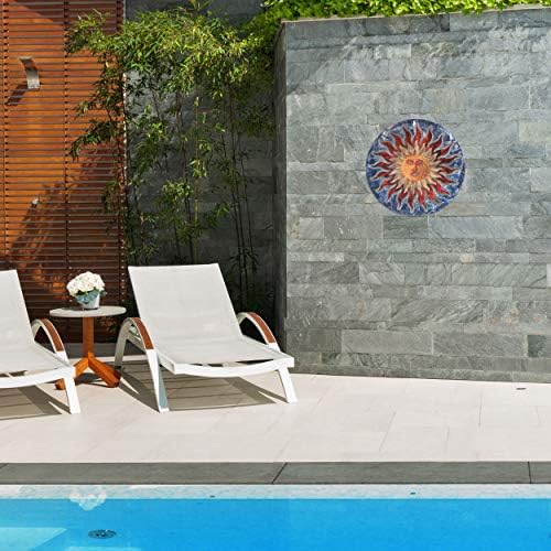 Следни иновации 3Д метална wallидна уметност - Насмевнат декор на Sunид од сонце - Рачно изработено во САД за употреба во затворен простор или
