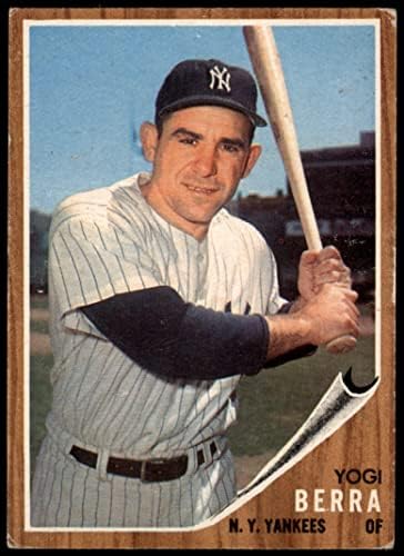 1962 година Топс Редовна бејзбол картичка360 Јоги Бера од Yorkујорк Јанки одделение добро