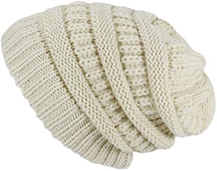 Најпопуларна сопствена марка зимска густа топла волна коса манжетна со бујна плетење капа, жени, чекори за женски чорапи