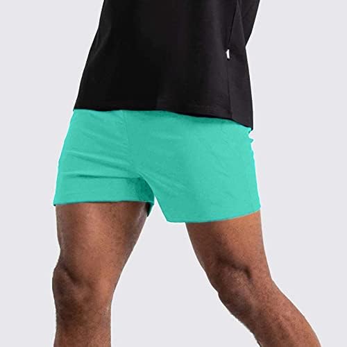 Queshizhe Машки обични панталони Солиден тренд на боја Тренд Младински летни мажи со џемпери фитнес мажи лесни шорцеви за трчање