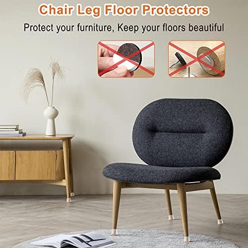 Заштита на нозете на нозете на столчето 16 парчиња, заштитниците на нозете на столот за подови од дрвени предмети, транспарентни