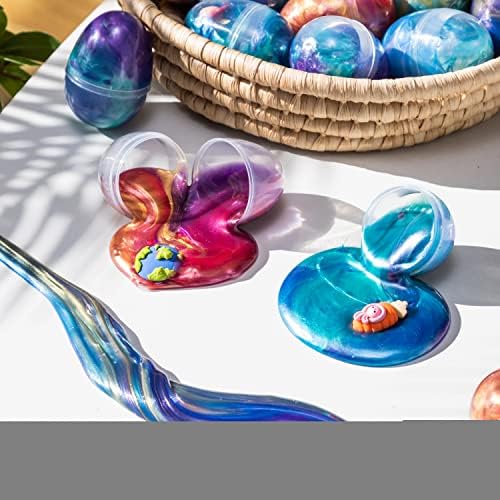 Oyоин 24 парчиња галаксиски лигите јајца, префилетирано велигденско јајце со кит лигите и играчки за деца, велигденски забави, слабиот