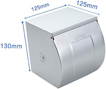 Држач за слама хартиена крпа- диспензерот за ткиво за бања монтиран во wallидот, алуминиумска ролна хартиена крпа за хартија, целосно затворен
