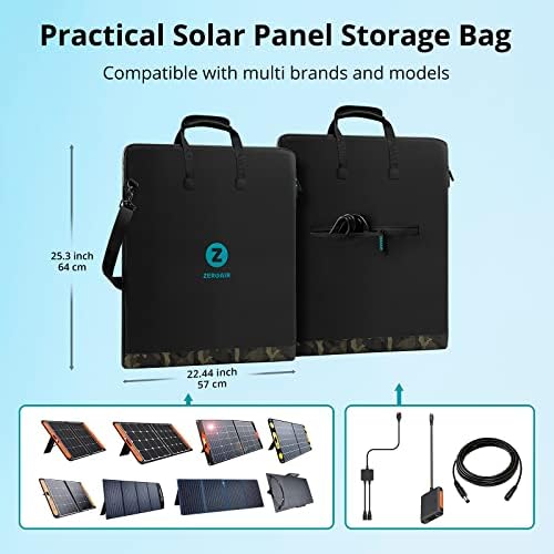 Zeroair Solar Generator Cags Cags, за Jackery SG1000, Истражете 1000 и 2 * 100W Solarsaga, изобилство на прашина и водоотпорни