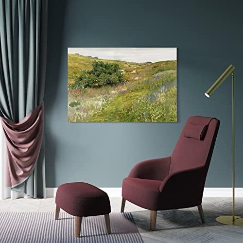 Пејзаж, импресионистички пејзаж Шинекок Хилс од Вилијам Мерит Чејс. Познати постери за уметност и платно за сликање постери и отпечатоци од wallидни уметности за дне