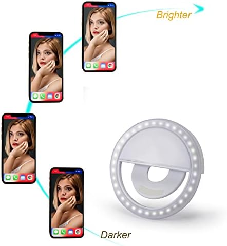 BelleViewWay Пренослив Клип-Вклучено Селфи Светло со 36 LED ЗА Фотографија на Камера со паметни Телефони на iPhone, Прилагодлива Осветленост