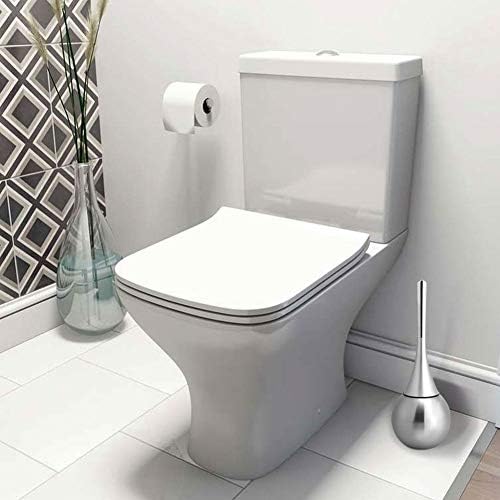 FTVOGUE Бања Тоалет Чистење Чистење Четка Држач Во Собата Со Водоотпорен Нерѓосувачки Челик База, Тоалет Четка