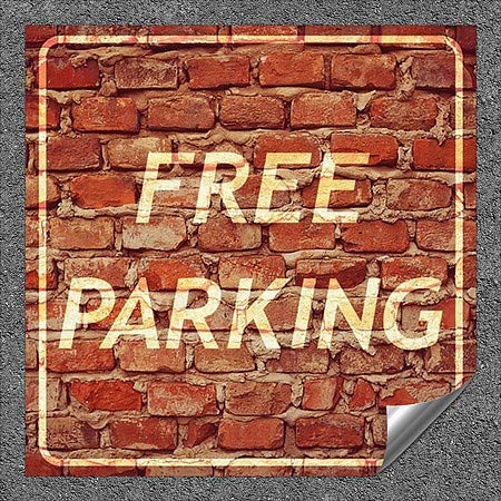 CGSignLab | Бесплатно паркирање-старост тула Тешка индустриска само-лекава алуминиумска wallидна декларација | 36 x36