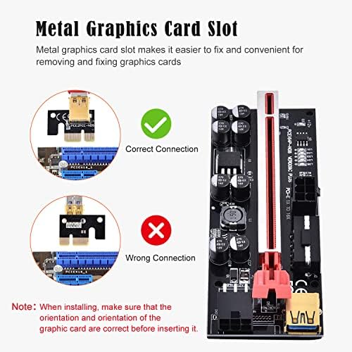 Aluteng 1x до 16x PCIE адаптер за GPU Rining Rig 4 цврсти кондензатори напојува PCIe Extender со 60cm 6pin USB 3.0 кабел PCIe Riser 4Pin/6Pin/SATA