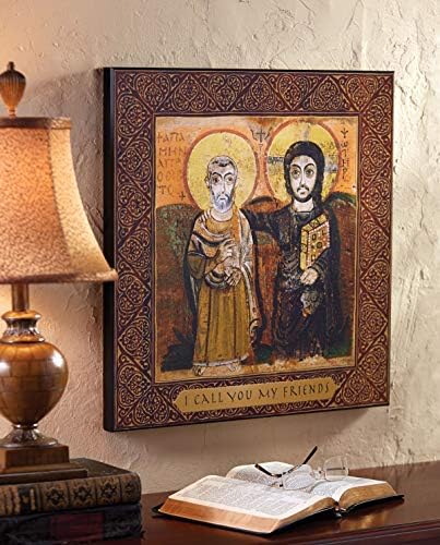 Манастирски икони Христос Вистинскиот Пријател Монтиран Плакета Икона Репродукција 10 х 10