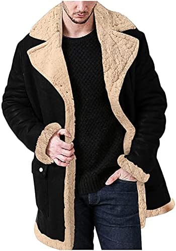 Јакни за мажи Худ Зимски патент палто Лапел јака со долг ракав Подложен полиестер јакна