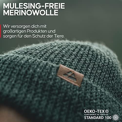 Данска издржливост Мерино волна, за мажи и жени, плетена зимска капа