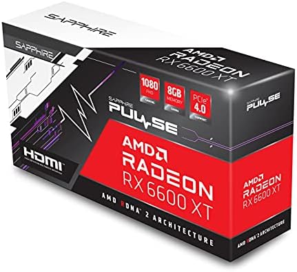 Sapphire 11309-03-20g Pulse AMD Radeon RX 6600 XT Gaming Graphics Card со 8 GB GDDR6, AMD RDNA 2