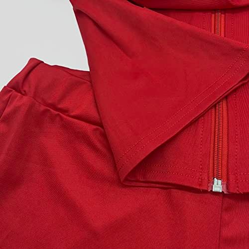 ZDZ 2 парчиња потта за жени џогер сет на есенски облеки со долги ракави хулахопки спортски костуми со џеб со џеб