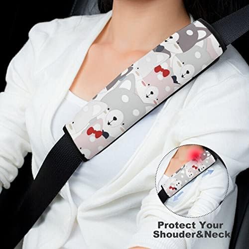 Бебе сибирски хаски сигурносен појас за рамо за рамо за рамото едно парче погодно за торба за ранец на ранец на појас на автомобил