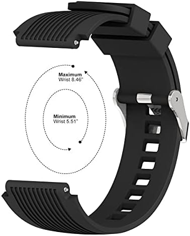 Компатибилен за Samsung Galaxy Watch 3 45mm/Galaxy Watch 46mm опсези/Gear S3 Frontier, 22 mm Watch Band Silicone Casual Straps додатоци за жени
