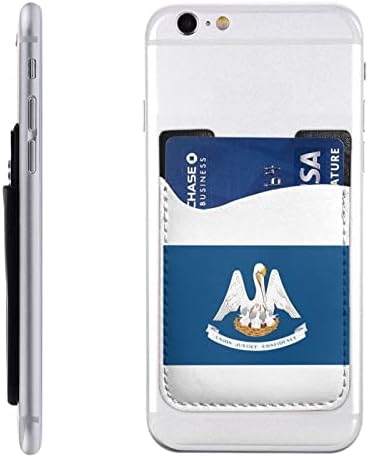 FLAG_OF_LOUISIANA.SVG Телефон назад еластичен држач за ракави за ракави на ракав, кој е погоден за сите мобилни телефони повеќето