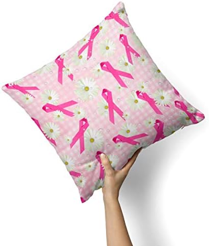 Свеста за рак на рак на розова лента за розова лента - Прилагодено украсен украсен украс за внатрешни работи или на отворено