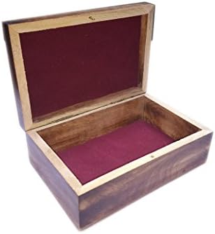 Хиндери за ракотворби Антички рачно изработени дрвени декоративни кутии кутија за накит со кадифе внатре/урн за жени мажи | Складирање