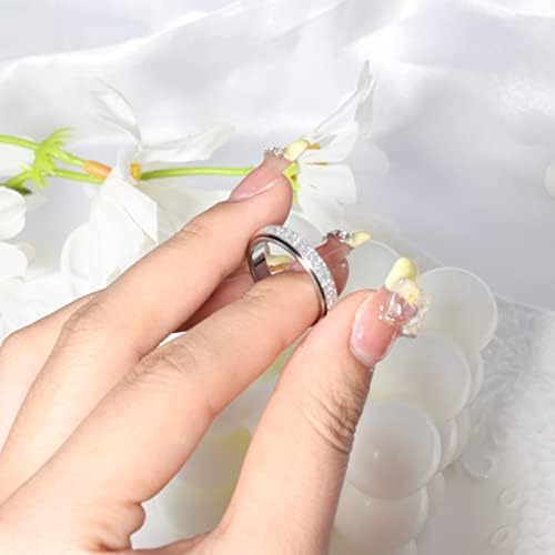 Аморартски прстен за вознемиреност за жени Фиџет прстен: Fidget прстени за вознемиреност кај жени Спинер прстен фидг прстен мажи титаниум