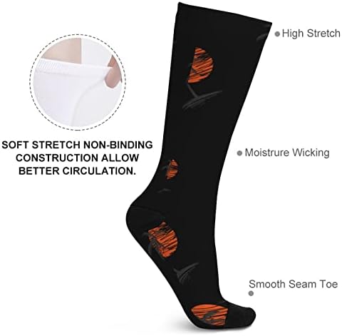 Палми на плажа смешни чорапи над телето со високи цевки чорапи што одговараат на мажите жени
