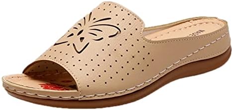 Меморија од пена папучи за жени вегански сандали дами и папучи шупливи римски пролетни модни летни стил рамни женски сандали влечки широки