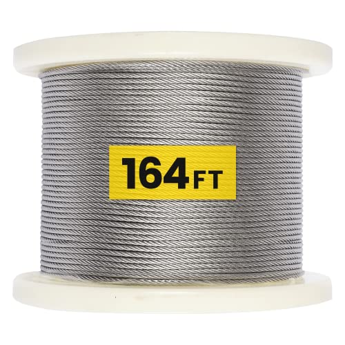 Хелфер 1/8 T316 кабел од не'рѓосувачки челик, жица од 164 стапки, 7x7 жици конструкција плетенка жица јаже, силен кабел за челик за