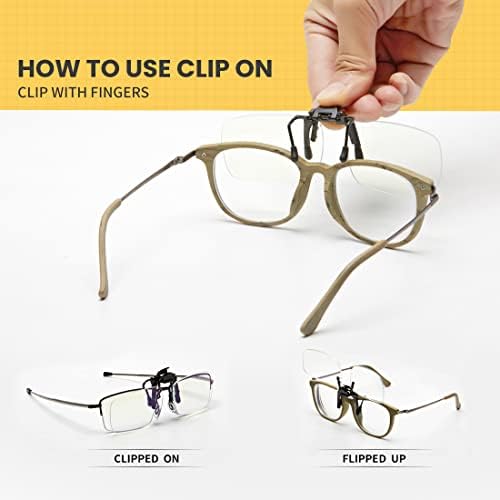 очила за читање очила клип на лупа за очила за очила и превртување на сина светлина блокирајќи ги ултра лесни очила за жени мажи