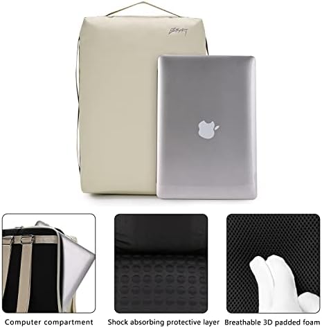 Бидете паметни ранец на лаптоп со лесен лаптоп 15,6 инчи компјутерска торба за компјутерска работа со шок -изобилен компјутер, мек и издржлив