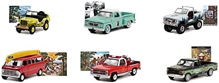 Зелена светлина Smokey Bear Series 1 Diecast Car Set - кутија од 6 избрани 1/64 Scale Diecast Model Cars