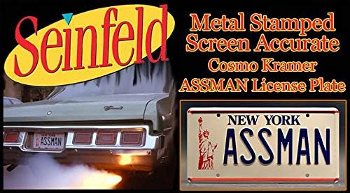 Jerryери Сејнфелд „Асман“ од регистарската табличка на Cosmo Kramer во 1973 година, Chevrolet Impala, потпишана автоматска автентична „GA“