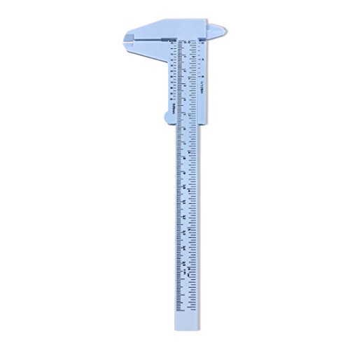 Angelakerry 1pcs 6 инчи 0-150mm мини двојно скала пластична влада за мерење на владини за мерење сина