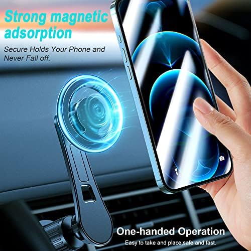 За Magsafe Mount Mount for iPhone [Надграден најсилен магнет] држач за магнетни телефони за монтирање на телефонски вентилатор 360 °