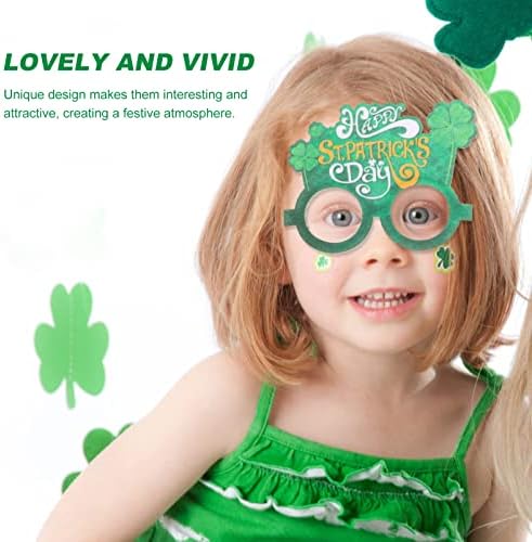 Детска очила за сонце од Амосфун 5 парчиња патрики Ден очила ирски чаши за шамарики зелени среќни пластични очила Патрикс ден
