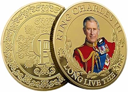 Лампти Кралот Чарлс ТРЕТИ Комеморативна Монета, Кралот Чарлс ТРЕТИ Сувенири За Крунисување Монети За Крунисување 2023 Година, Метални