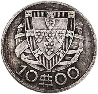 1948 португалски Комеморативна Монета Едрилица И Штит Монета Колекција Домашна Декорација Занаети Сувенир Подарок