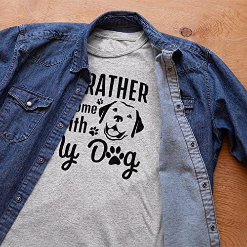 Гледајќи смешна маица за памучни кучиња за мажи за жени подароци кучиња, облека за кратки ракави со кратки ракави маица